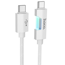 Дата кабель Hoco U123 Regent colorful 60W Type-C to Type-C (1.2m) – Сірий