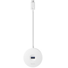Перехідник HUB Baseus Round Box Type-C to USB 3.0 + 3USB 2.0 (CAHUB-G) (Білий)