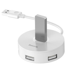 Перехідник HUB Baseus Round Box USB to USB 3.0 + 3USB 2.0 (CAHUB-F) – Білий