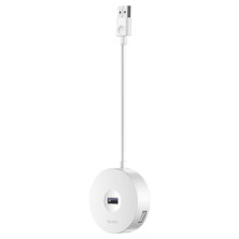 Перехідник HUB Baseus Round Box USB to USB 3.0 + 3USB 2.0 (CAHUB-F) – Білий