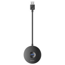 Перехідник HUB Baseus Round Box USB to USB 3.0 + 3USB 2.0 (CAHUB-F) – Чорний