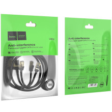 Дата кабель Hoco US02 Level pure copper gigabit ethernet (1m) – Чорний