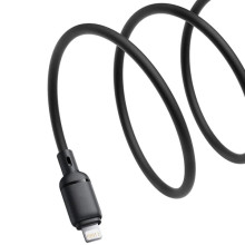 Дата кабель Baseus Silky Series OS Fast Charging USB to Lightning 2.4A (1m) (P1037770) – Чорний