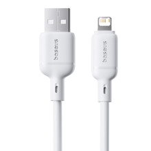Дата кабель Baseus Silky Series OS Fast Charging USB to Lightning 2.4A (1m) (P1037770) – Білий