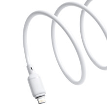 Дата кабель Baseus Silky Series OS Fast Charging USB to Lightning 2.4A (1m) (P1037770) – Білий