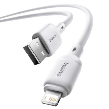 Дата кабель Baseus Silky Series OS Fast Charging USB to Lightning 2.4A (1m) (P1037770) – Білий