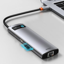 Переходник HUB Baseus Metal Gleam Series Starjoy 7-in-1 Multifunctional (WKWG020113) – Серый