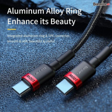 Дата кабель Baseus Cafule Type-C to Type-C PD2.0 100W (2m) (CATKLF-AL) – Червоний