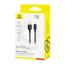 Дата кабель Baseus Silky Series OS Fast Charging USB to Lightning 2.4A (2m) (P1037770) – Черный