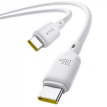 Дата кабель Baseus Silky Series OS Fast Charging Type-C to Type-C 100W (2m) (P10377704) – Білий