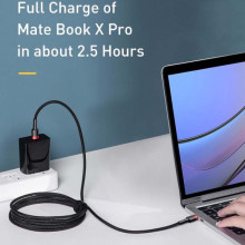 Дата кабель Baseus Cafule Type-C to Type-C PD2.0 100W (2m) (CATKLF-AL) – Червоний