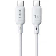 Дата кабель Baseus Silky Series OS Fast Charging Type-C to Type-C 100W (2m) (P10377704) – Білий