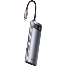Переходник HUB Baseus Metal Gleam Series Starjoy 7-in-1 Multifunctional (WKWG020113) – Серый