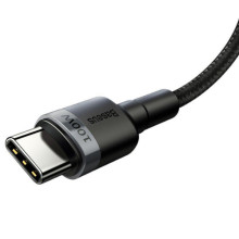 Дата кабель Baseus Cafule Type-C to Type-C PD2.0 100W (2m) (CATKLF-AL) – Сірий