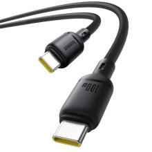 Дата кабель Baseus Silky Series OS Fast Charging Type-C to Type-C 100W (1m) (P10377704) – Чорний