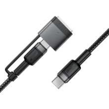 Дата кабель Acefast C22-05 2in1 Type-C to Type-C 240W/MAG3 140W (1.2m) – Чорний