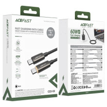 Дата кабель Acefast C23-03 Type-C to Type-C 60W (1.2m) – Чорний