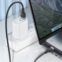 Дата кабель Hoco X109 Energy silicone USB to Lightning (1m) – Чорний
