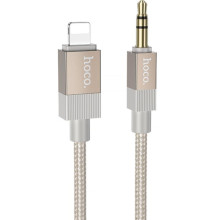 Аудио кабель Aux Hoco UPA32A Clever digital (Lightning to AUX 3.5mm) (1m) – Золотой