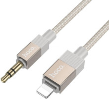 Аудио кабель Aux Hoco UPA32A Clever digital (Lightning to AUX 3.5mm) (1m) – Золотой