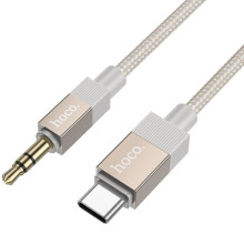 Аудио кабель Aux Hoco UPA32B Clever digital (Type-C to AUX 3.5mm) (1m) – Золотой