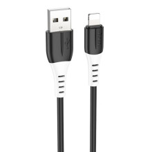 Дата кабель Hoco X82 Silicone USB to Lightning 2.4A (1m) – Черный