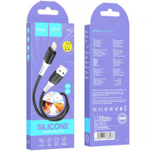 Дата кабель Hoco X82 Silicone USB to Lightning 2.4A (1m) – Черный