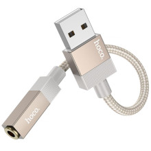 Переходник Hoco UPA32D Clever USB to 3.5mm – Золотой
