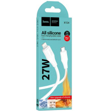 Дата кабель Hoco X124 Bien silicone Type-C to Lightning 27W (1m) – Белый
