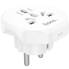 Сетевой универсальный переходник Hoco AC6 3in1 (EU)