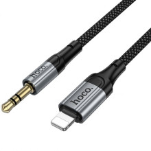 Аудио кабель Aux Hoco UPA33A Nuevo (Lightning to AUX 3.5mm) (1.5m) – Черный