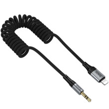 Аудио кабель Aux Hoco UPA33A Nuevo (Lightning to AUX 3.5mm) (1.5m) – Черный