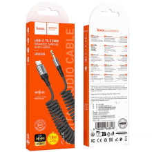 Аудио кабель Aux Hoco UPA33B Nuevo (Type-C to AUX 3.5mm) (1.5m) – Черный