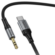 Аудио кабель Aux Hoco UPA33B Nuevo (Type-C to AUX 3.5mm) (1.5m) – Черный