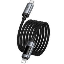 Дата кабель Hoco U148 Lord with display Type-C to Lightning 27W (1.2m) – Черный