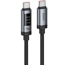 Дата кабель Hoco U148 Lord with display Type-C to Type-C 100W (1.2m)