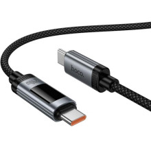 Дата кабель Hoco U148 Lord with display Type-C to Type-C 100W (1.2m) – Черный