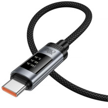 Дата кабель Hoco U148 Lord with display Type-C to Type-C 100W (1.2m) – Черный