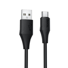 Дата кабель Hoco X124 Bien silicone USB to Type-C 3A (1m) – Черный