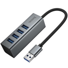 Переходник HUB Hoco HB1B 4in1 (USB to 4xUSB 3.0) (1m) – Серый