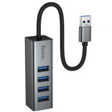 Переходник HUB Hoco HB1B 4in1 (USB to 4xUSB 3.0) (1m) – Серый