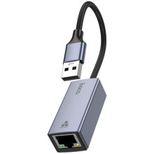 Перехідник Hoco UA37 Portable USB to RJ45 1000 Mbs (0.15m)