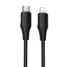 Дата кабель Hoco X124 Bien silicone Type-C to Lightning 27W (1m) – Черный