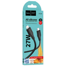 Дата кабель Hoco X124 Bien silicone Type-C to Lightning 27W (1m) – Черный