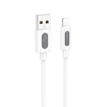 Дата кабель Borofone BX114 Structure USB to Lightning 2.4A (1m) – Белый