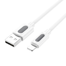 Дата кабель Borofone BX114 Structure USB to Lightning 2.4A (1m) – Белый