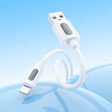 Дата кабель Borofone BX114 Structure USB to Lightning 2.4A (1m) – Белый