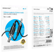 Аудіо кабель Aux Borofone BL25 Nice (1m) – Чорний