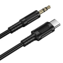 Аудіо кабель Aux Borofone BL25B Nice (Type-C to AUX 3.5mm) (1m) – Чорний