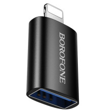 Перехідник Borofone BV26 Lightning Male to USB Female USB2.0 – Чорний
